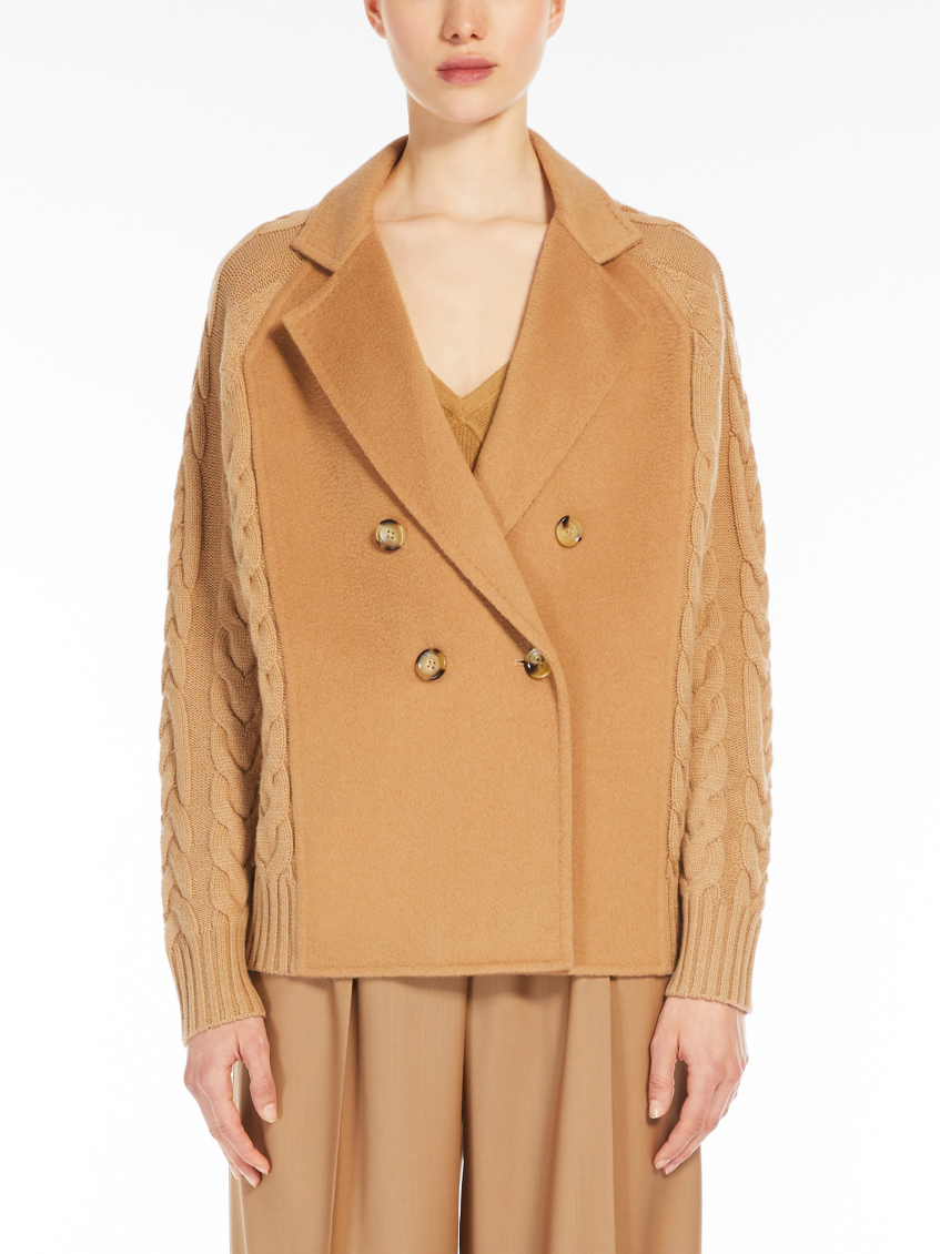Light Brown Micio Wool Pea Coat