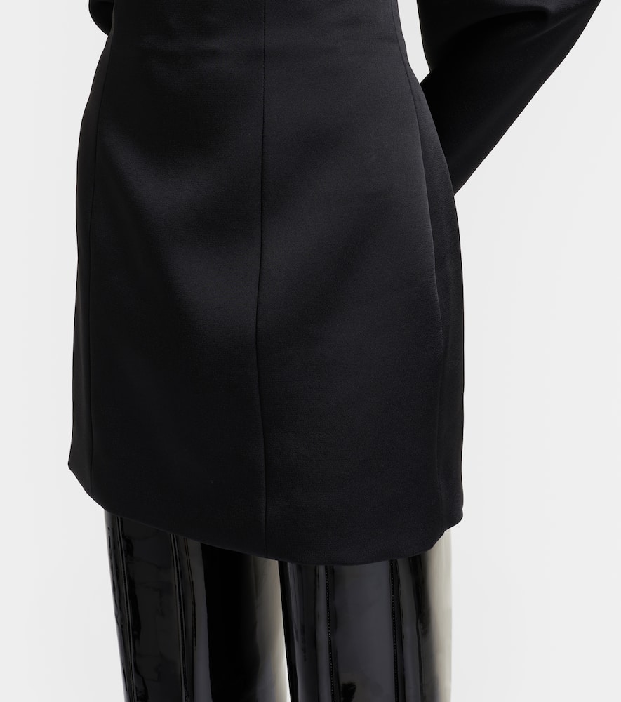 Off-shoulder satin minidress