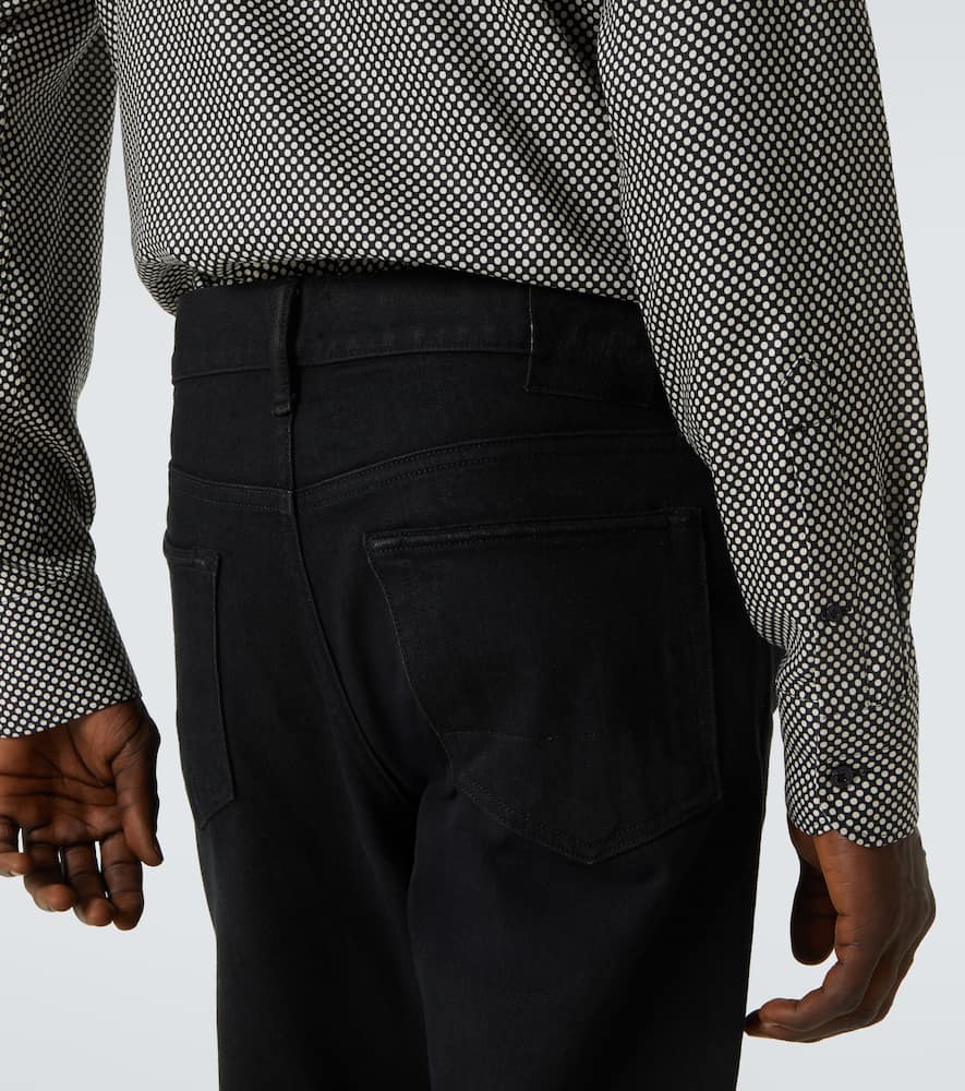 Mid-rise straight jeans