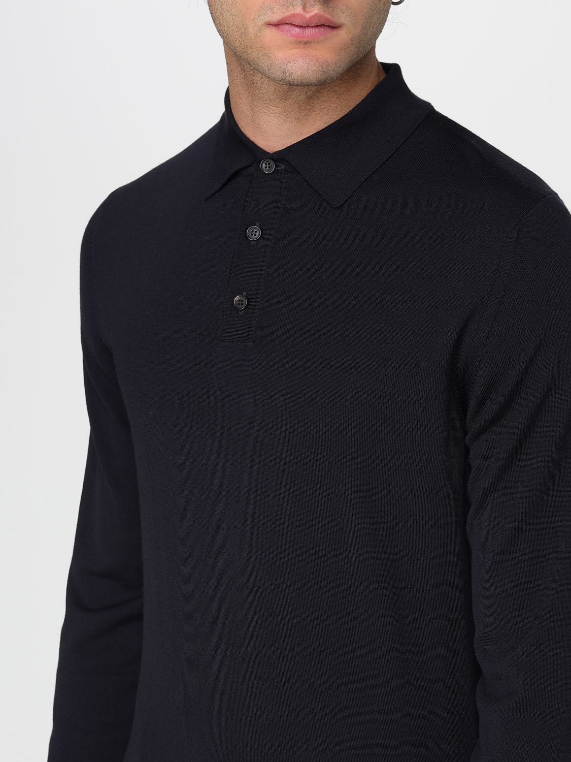 Polo Shirt Men color Black