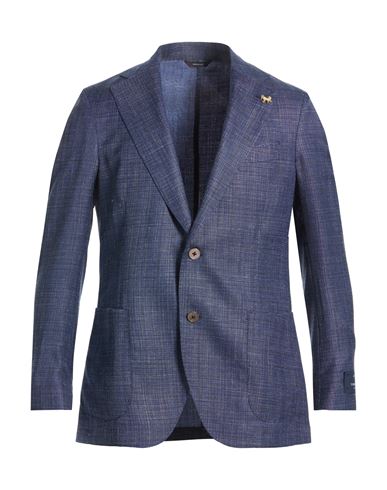 Man Blazer Bright blue Size 38 Wool, Silk, Linen