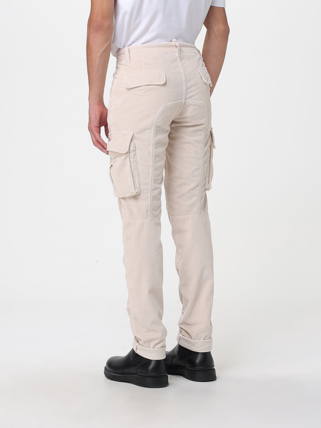 Pants Men color Yellow Cream