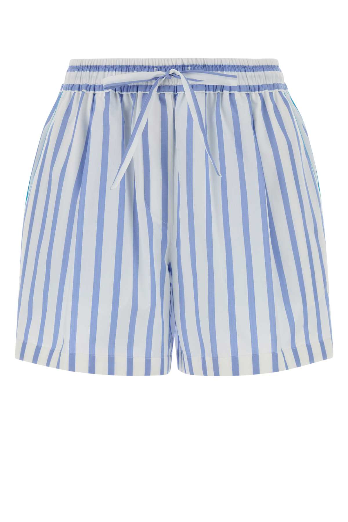 Embroidered Stretch Poplin Shorts