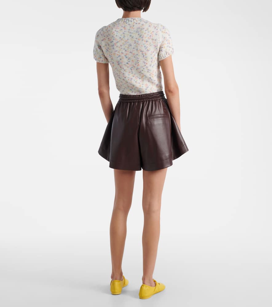 Leather shorts