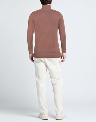 Man Turtleneck Light brown Size XXL Viscose, Polyamide