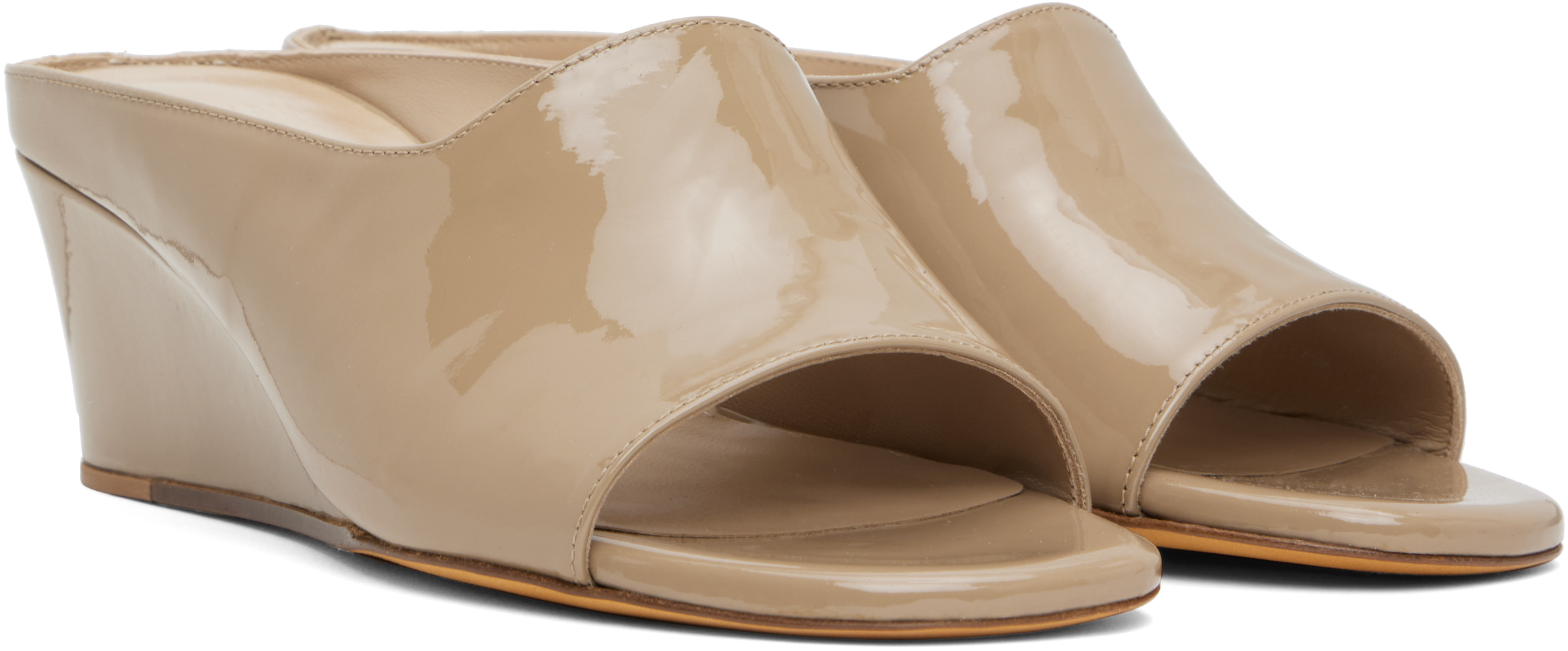 Maryam Nassir Zadeh Taupe Yves Wedge Heeled Sandals