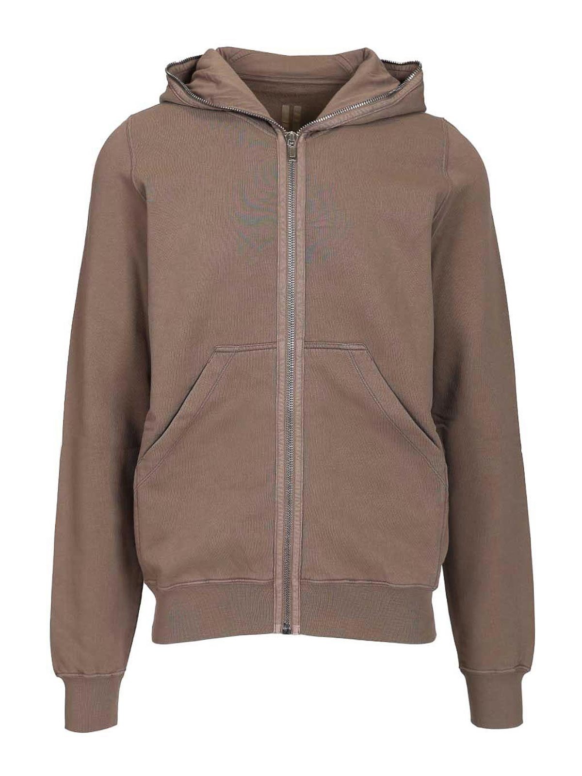 Rick Owens Drkshdw - hooded sweater kangaroo pocket ribbed tri