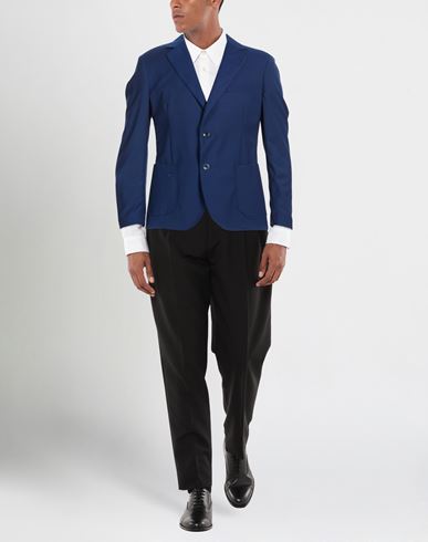 Man Blazer Bright blue Size 36 Polyester, Wool, Elastane