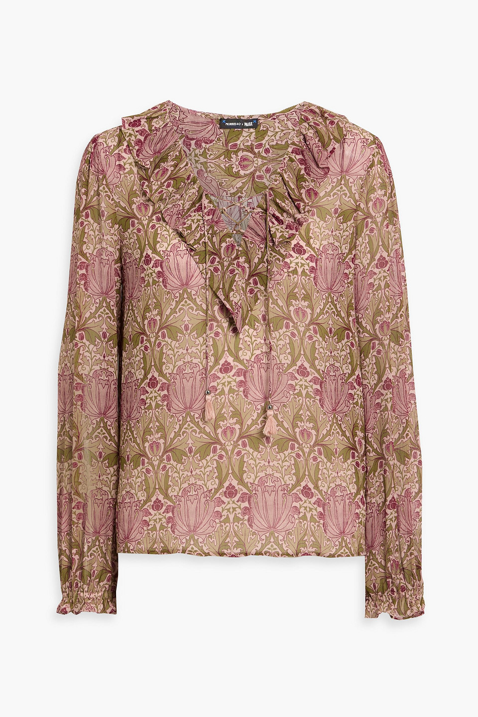 Ilara ruffled printed cotton-voile blouse - Pink - S