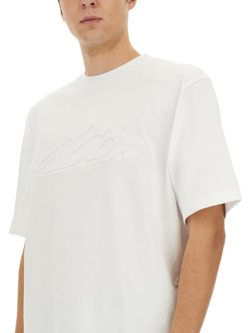 Logo Embossed Crewneck T-shirt