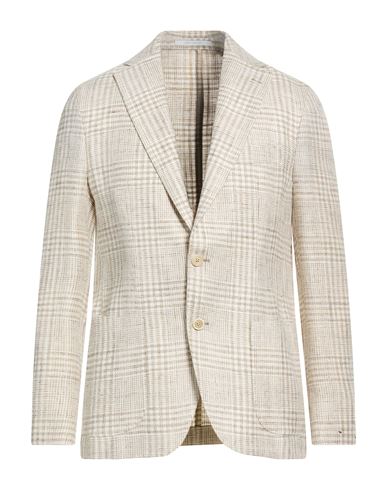 Platinum Man Blazer Cream Size 40 Viscose, Wool, Linen