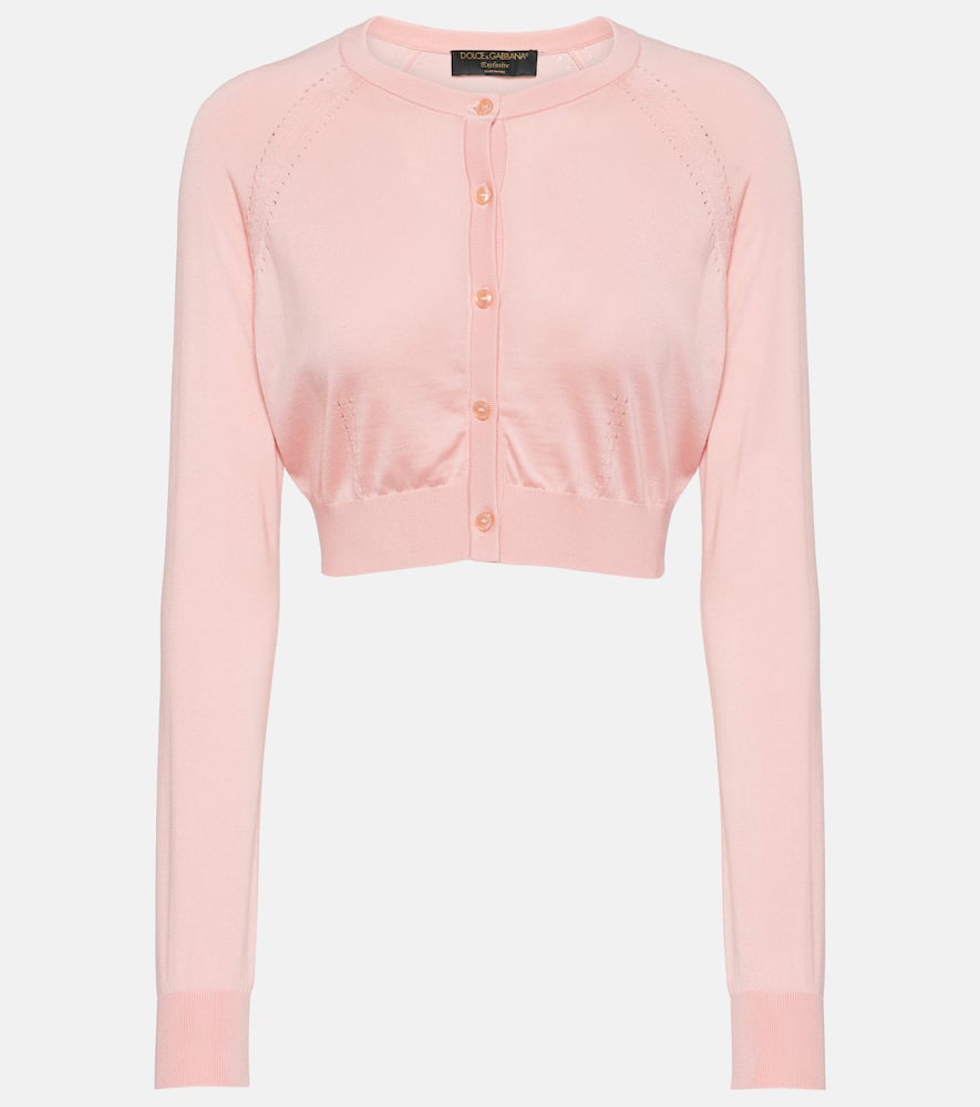 Capri cropped silk cardigan