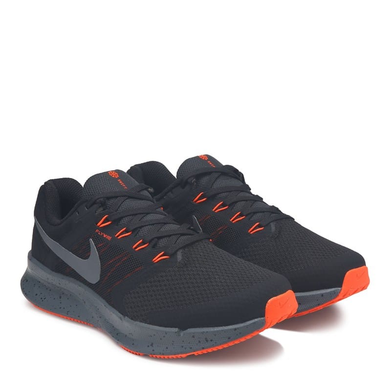 Men's Run Swift 3 Running Shoes (Black/Orange/Grey)
