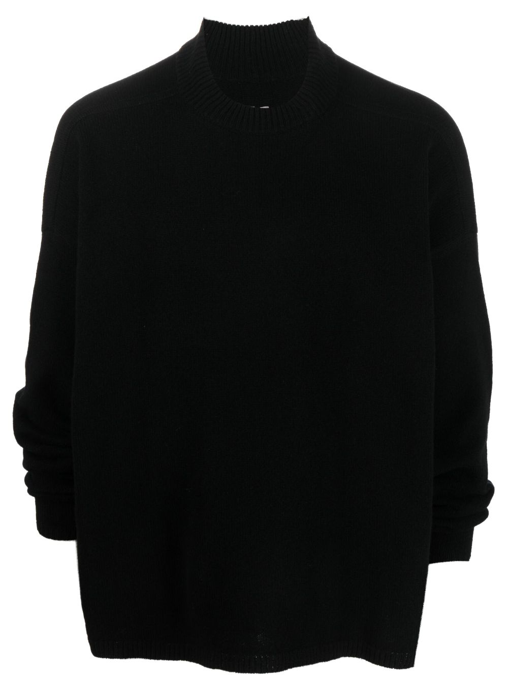 Long-sleeves fine-knit sweater - Black