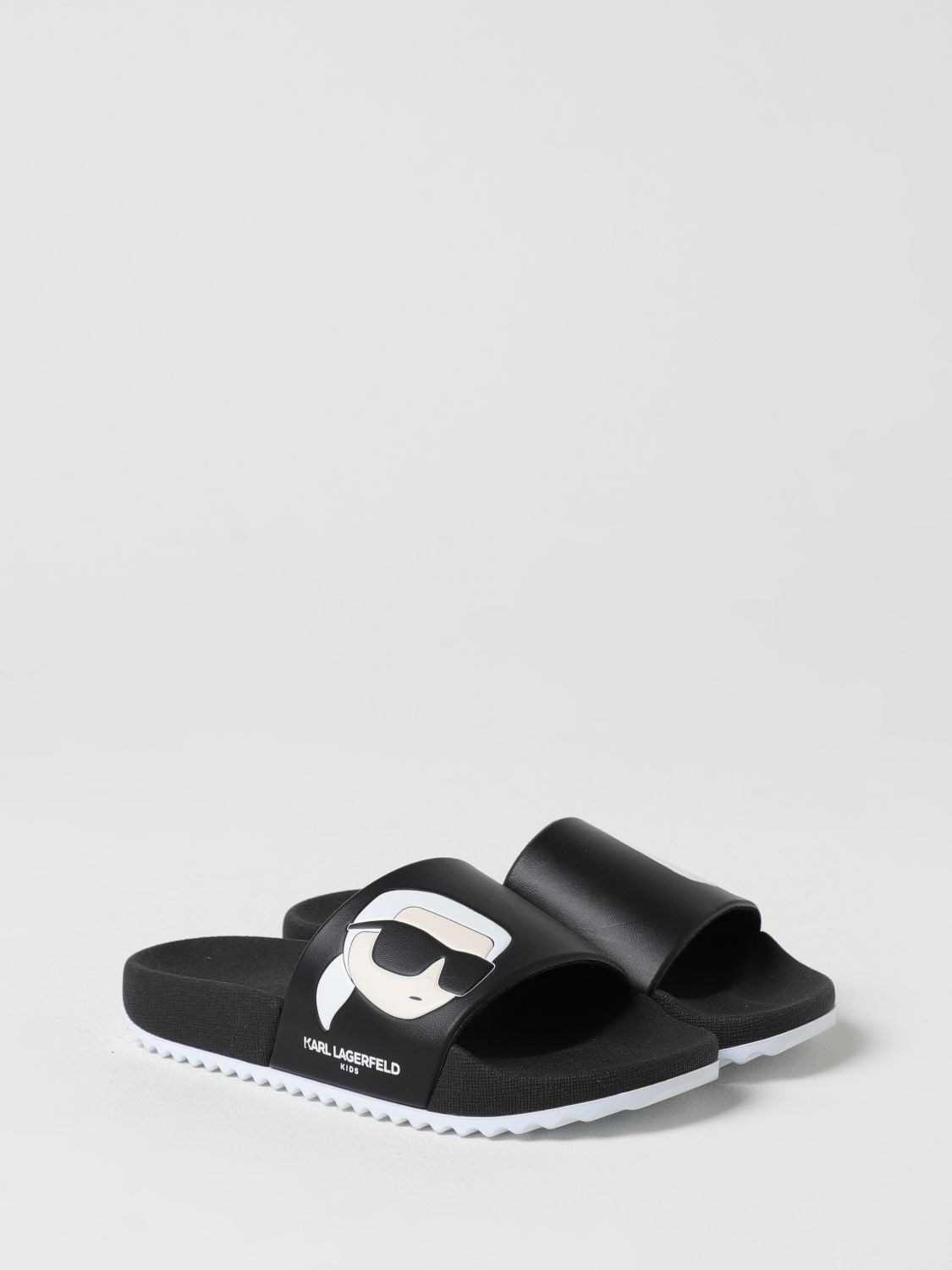 Ikonik Karl-print slides - Black