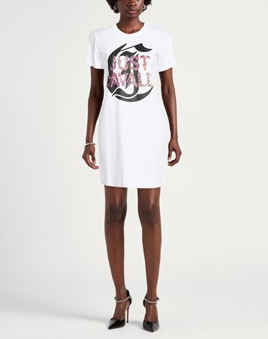 Woman Mini dress White Size L Cotton