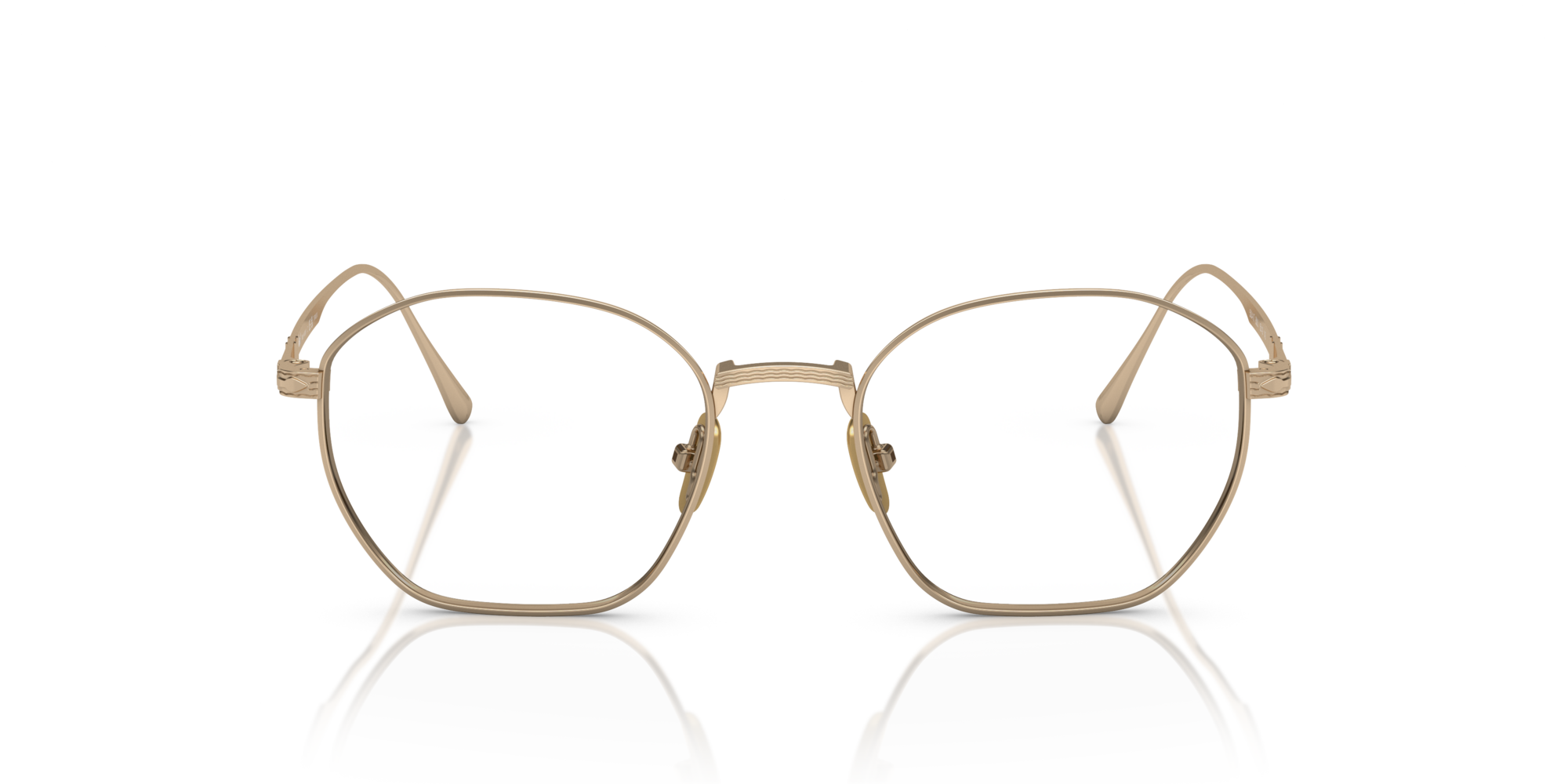 Persol Unisex Persol PO5004VT 8000 Optical frames Titanium Gold Geometric