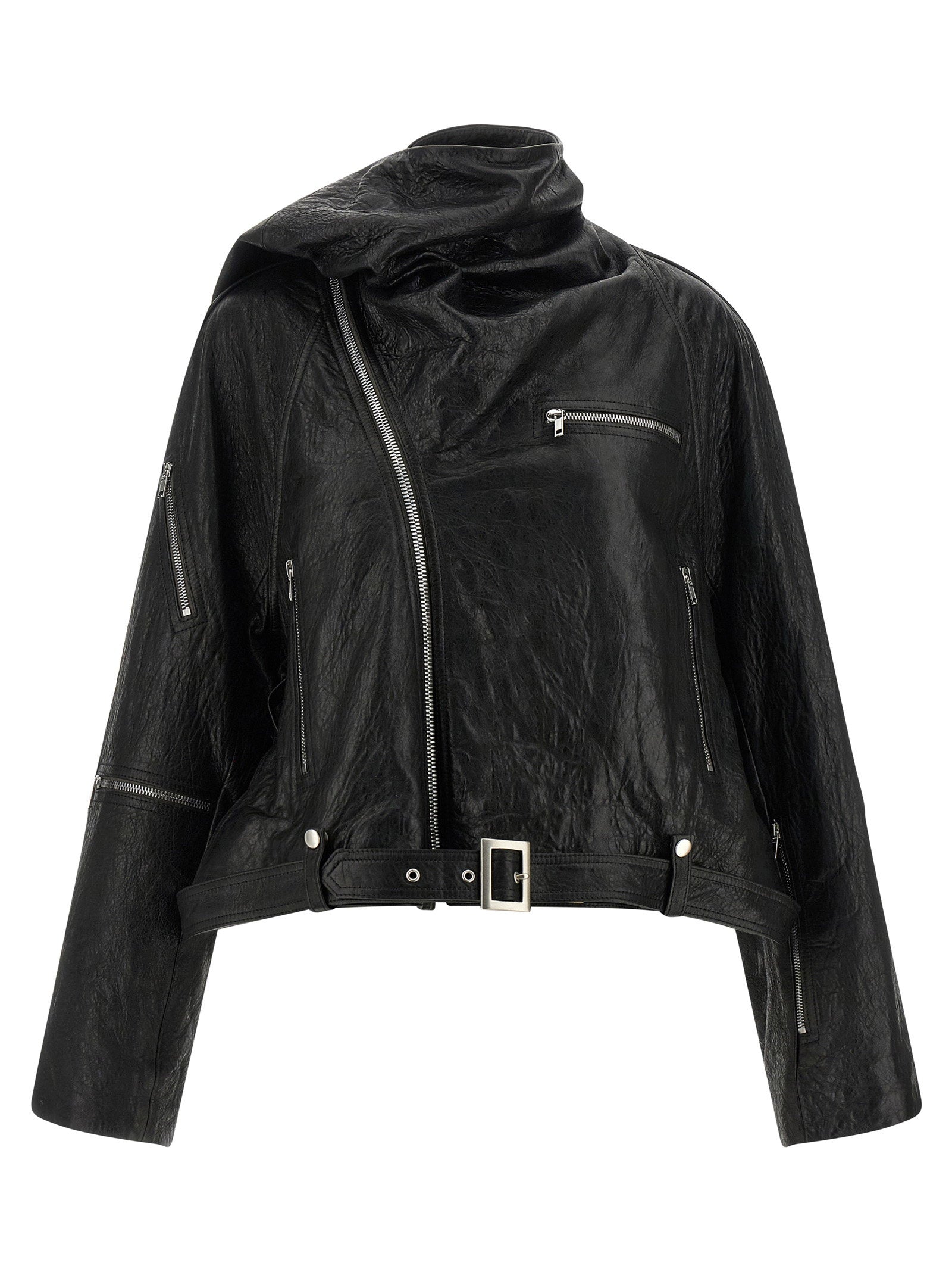 Cropped Scarf Flight Jacket