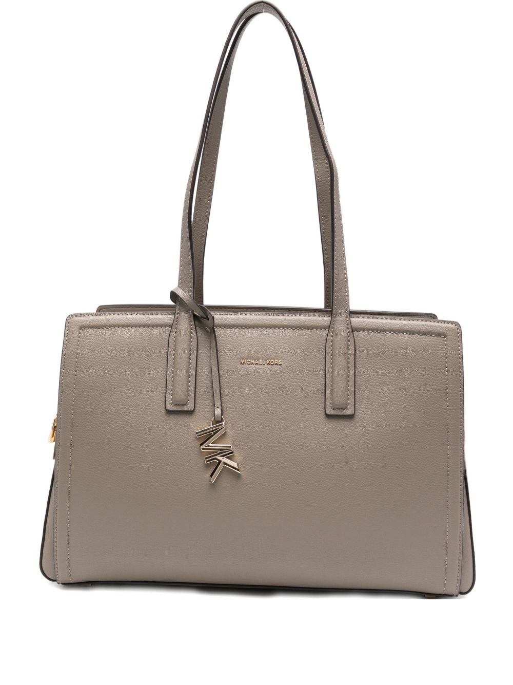 Medium Laila logo-plaque tote bag - Grey