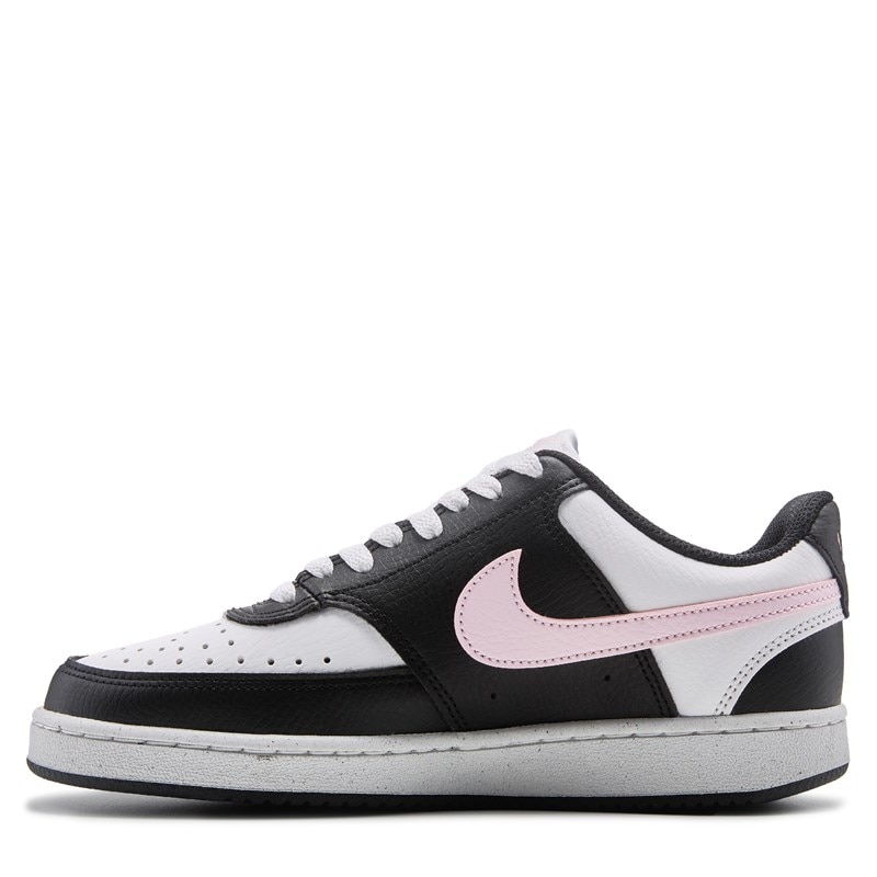 Women's Court Vision Low Sneakers (Black/Pink/White)