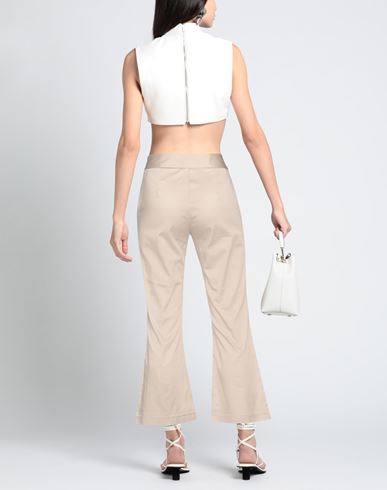 Luckylu Milano Woman Pants Beige Size 2 Cotton, Elastane
