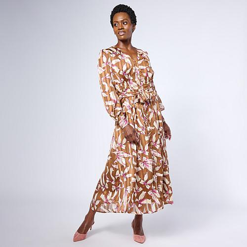C Wonder by Christian Siriano Pintuck Chiffon Dress - Bodacious Bows