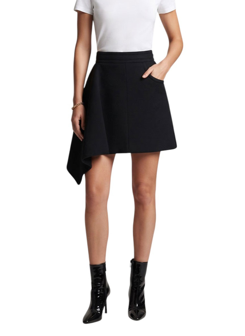 Patou - high waist flared asymmetric mini skirt