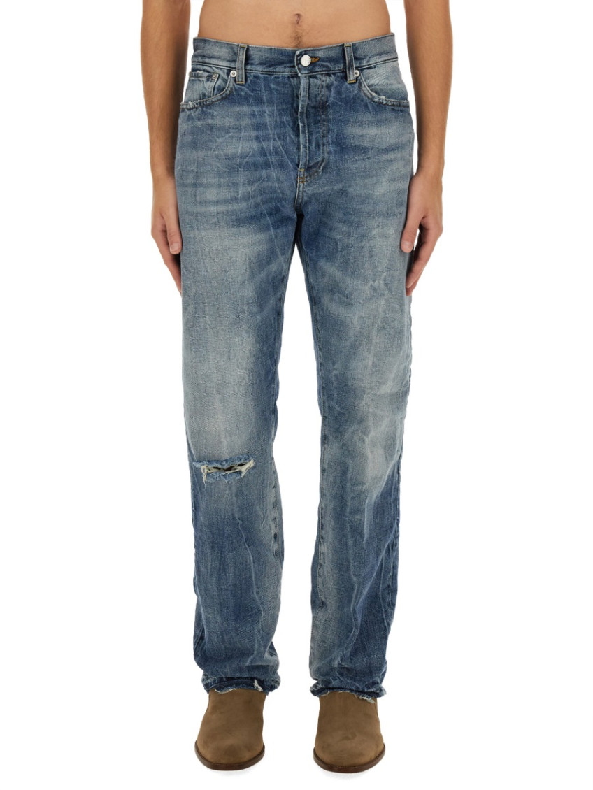 Blue Mid Rise Jeans