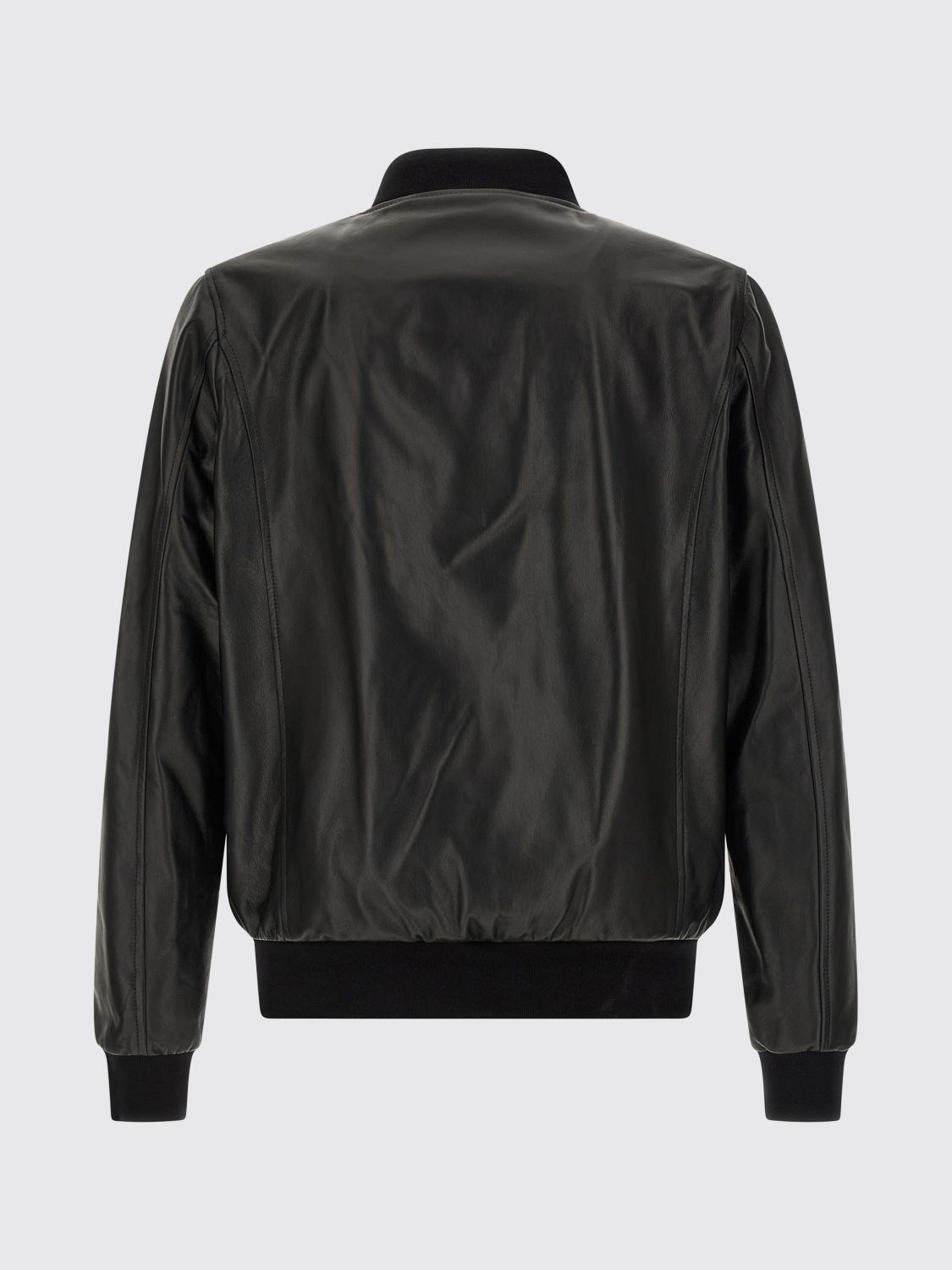 Billy leather bomber jacket - Black