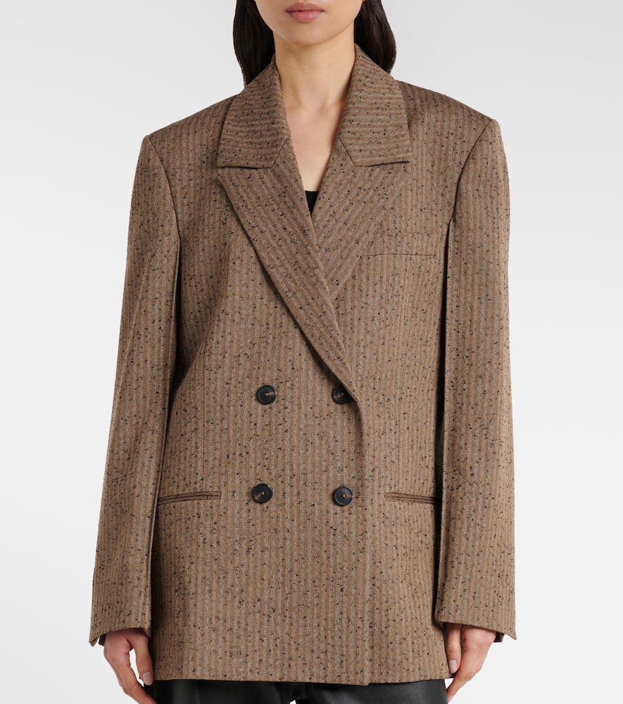 Róhe Herringbone wool-blend blazer