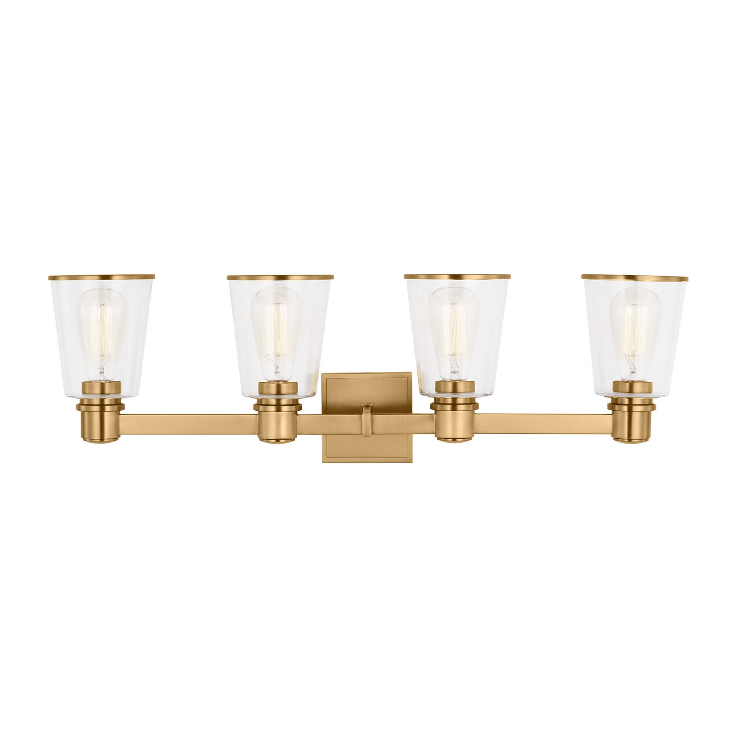 Alessa 4-Light Bathroom Vanity Light in Burnished Bra