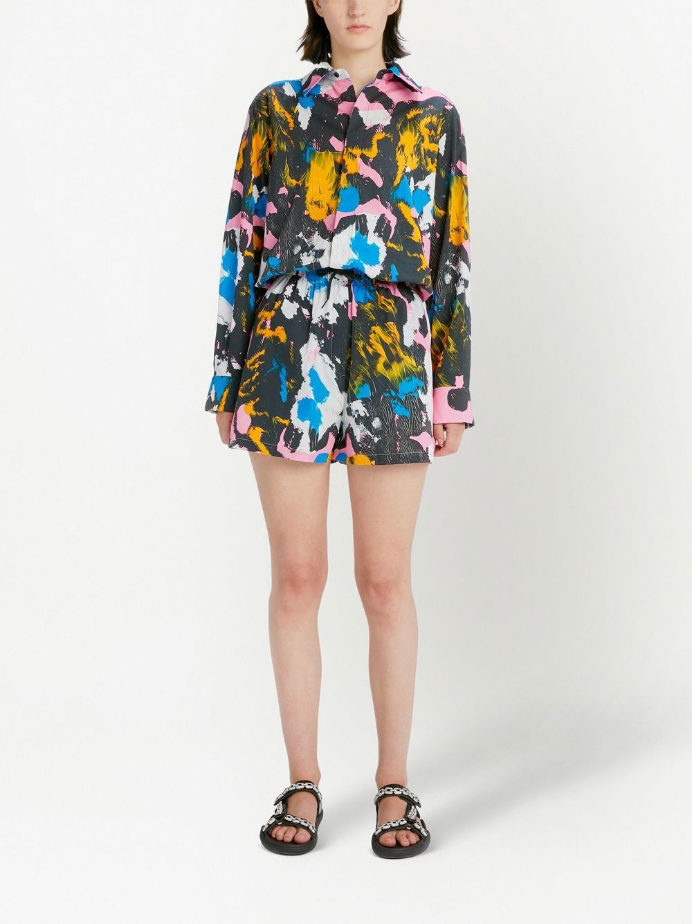 Camouflage-print long-sleeved shirt - Multicolour