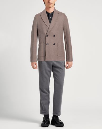 Harris Wharf London Man Blazer Khaki Size 38 Linen, Cotton