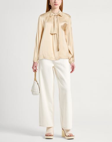 Woman Top Beige Size 10 Viscose