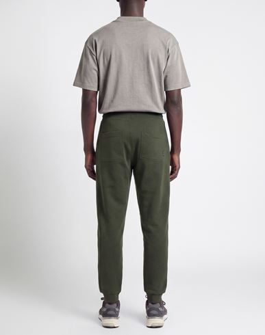 Man Pants Green Size L Cotton, Polyester