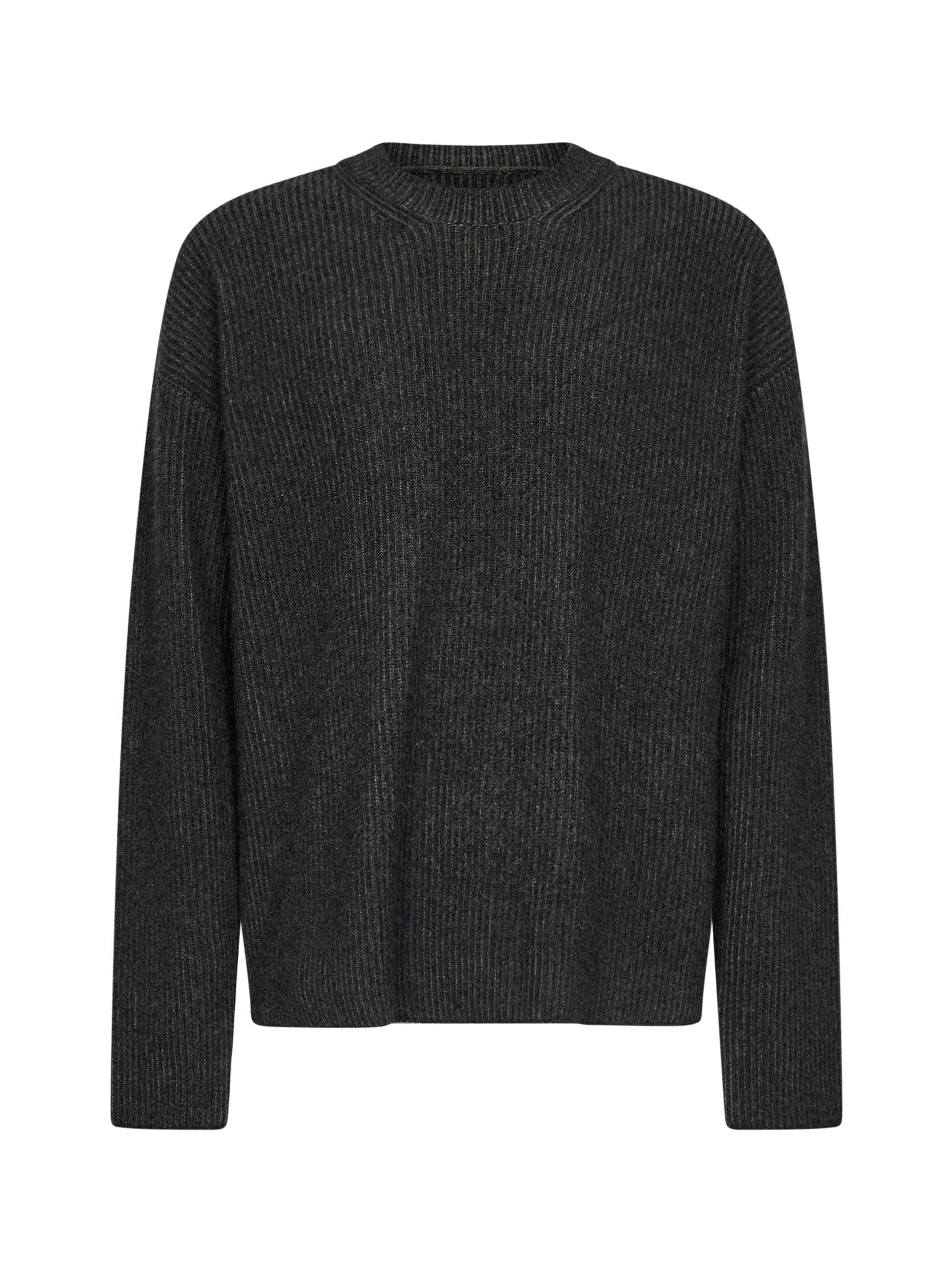 Ribbed Cashmere Sweater — Gray