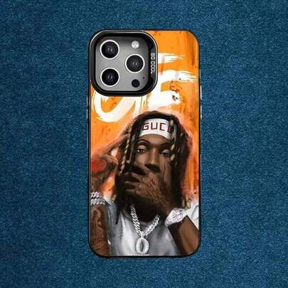Rapper K-King-V-Von Phone Case For 17,16,15,14,13,12,11,Air,Pro,E,MAX Gray Matte Silicone Black Cover. Halloween Accessories. Halloween Fall 17 Pro C