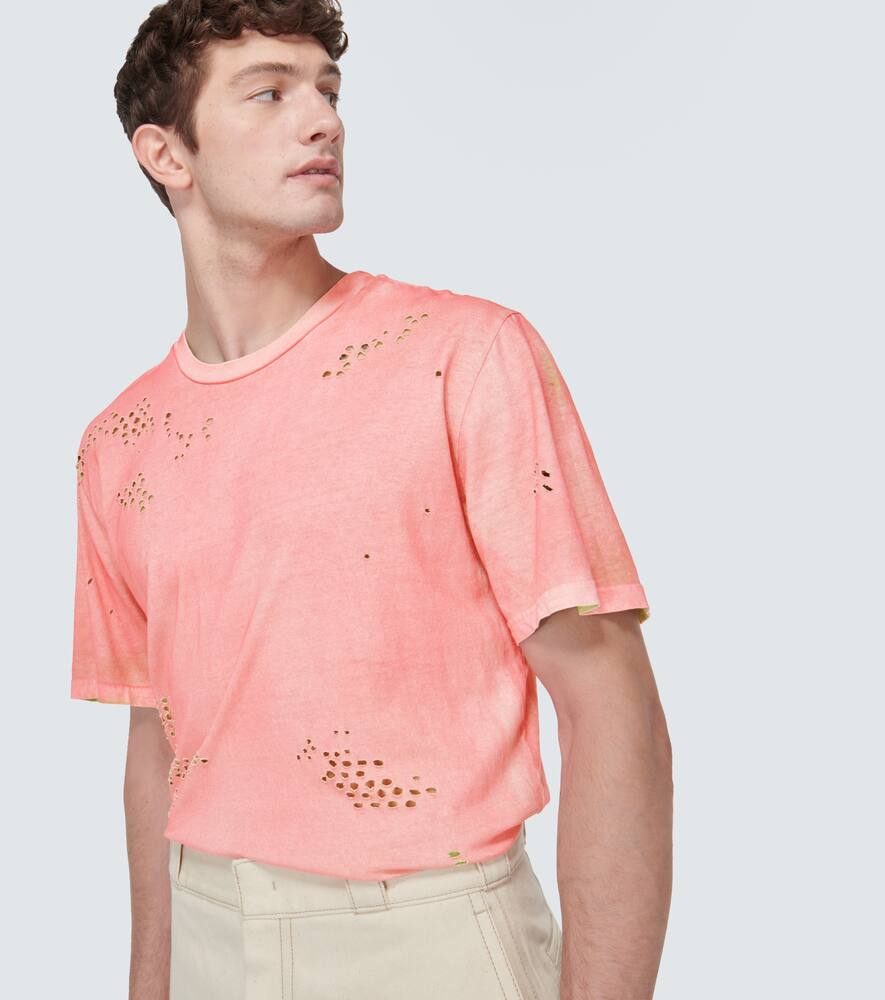 NotSoNormal Distressed cotton jersey T-shirt