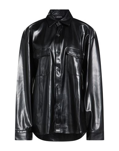 Woman Shirt Black Size L Polyurethane