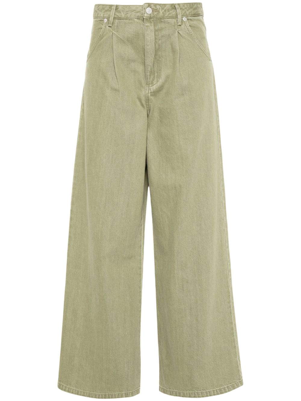 Moena high-rise wide leg jeans - Green