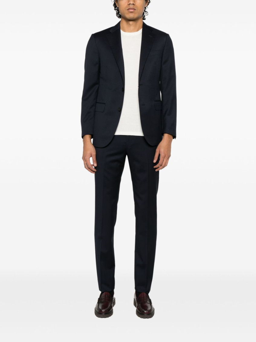 Navy Blue Single Breasted Suit