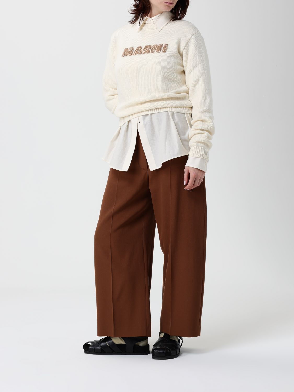 Pants Woman color Brown