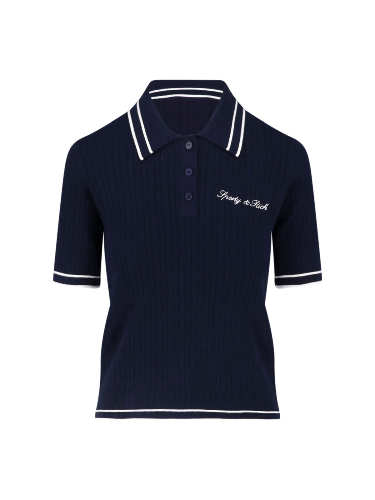 Sporty Ribbed Polo Tee