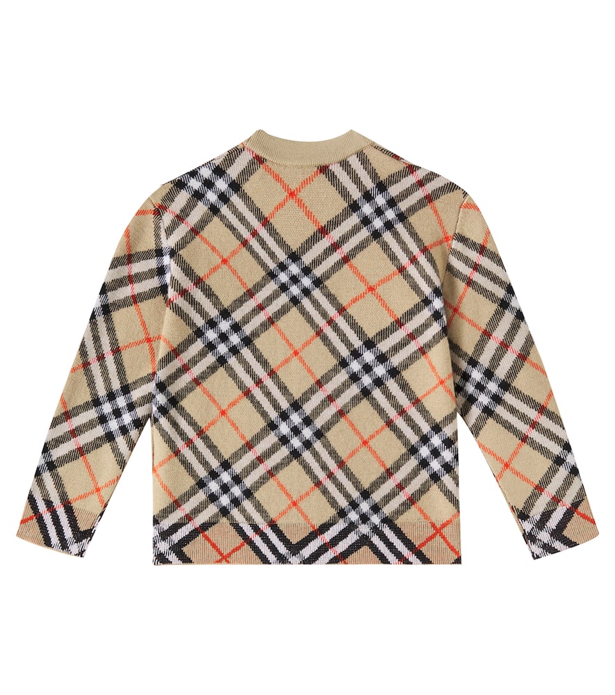 Burberry Check wool cardigan