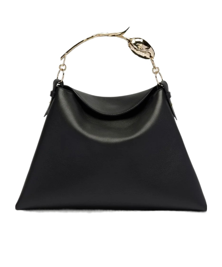 Midi Bloom tulip-handle leather tote bag