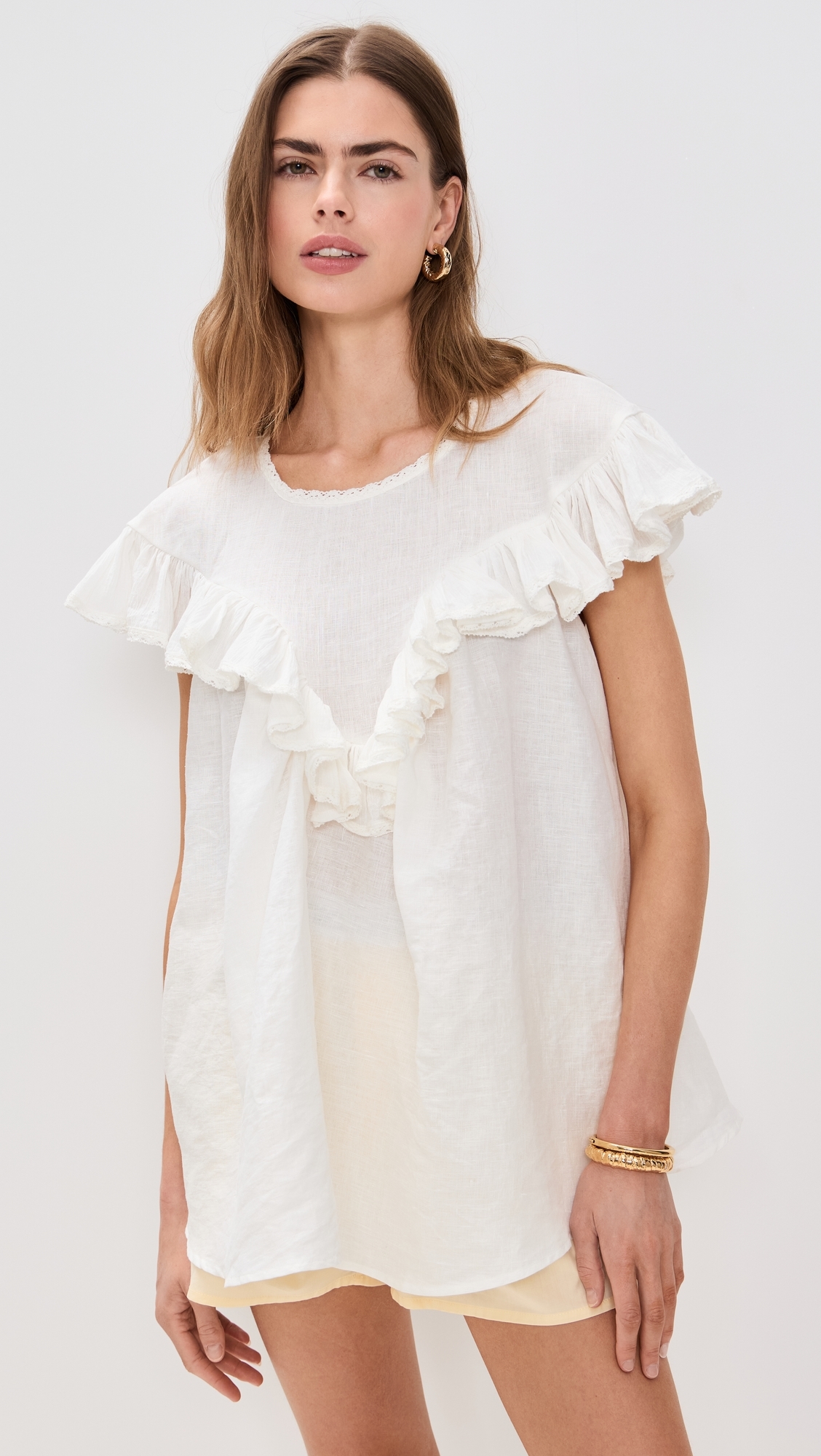 Viola Linen Tunic White