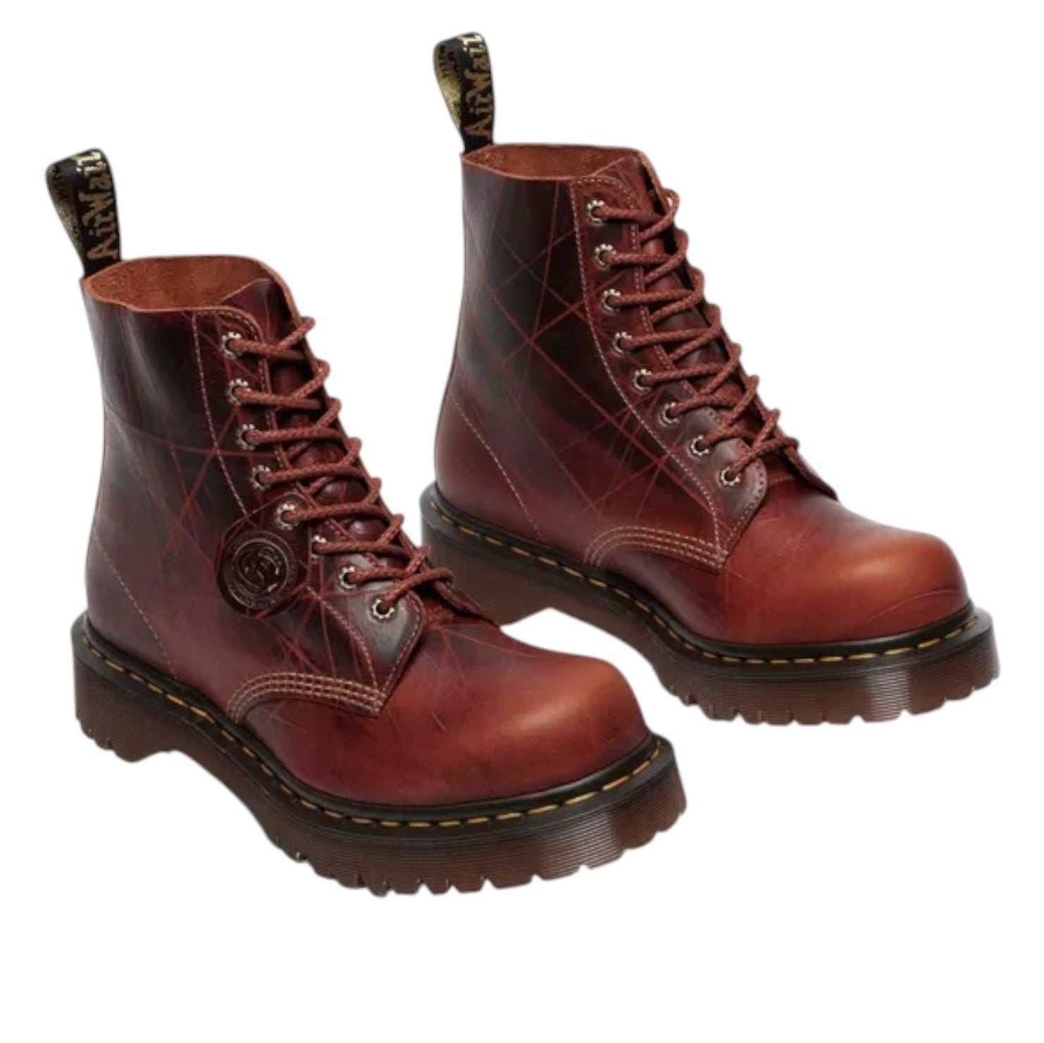 1460 Pascal Bump Toe Boots 'Caramel Brown'