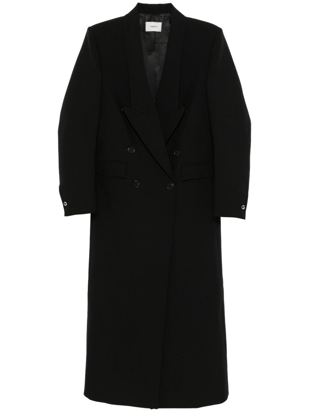 Double-breasted coat - Black