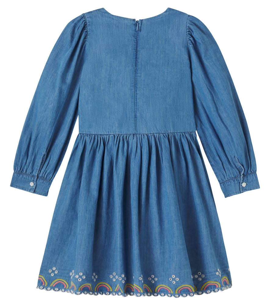 Cherinne broderie anglaise denim dress