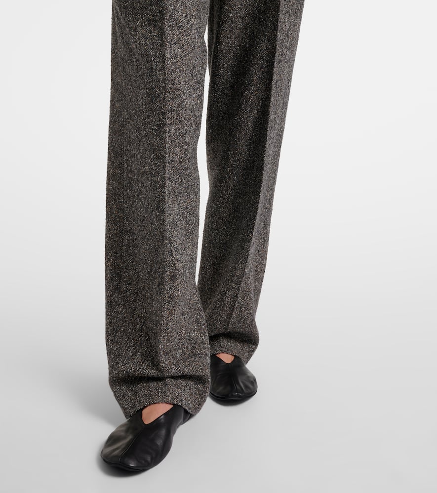 Virgil silk-blend tweed wide-leg pants